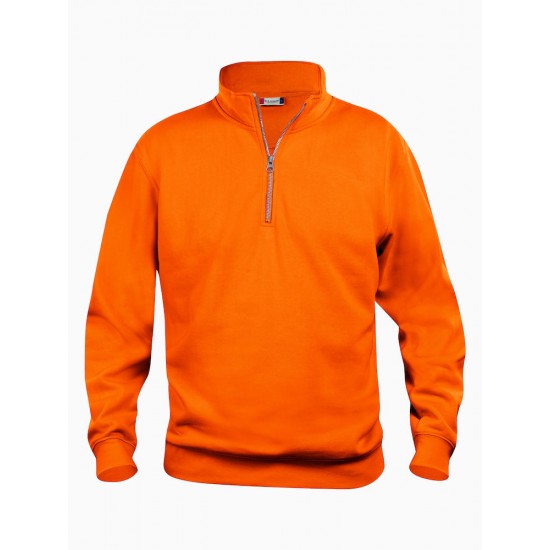 ZIPSWEATER CLIQUE 021033 170 CLASSIC HALF ZIP SIGNAAL ORANJE Bedrijfskleding bedrukken