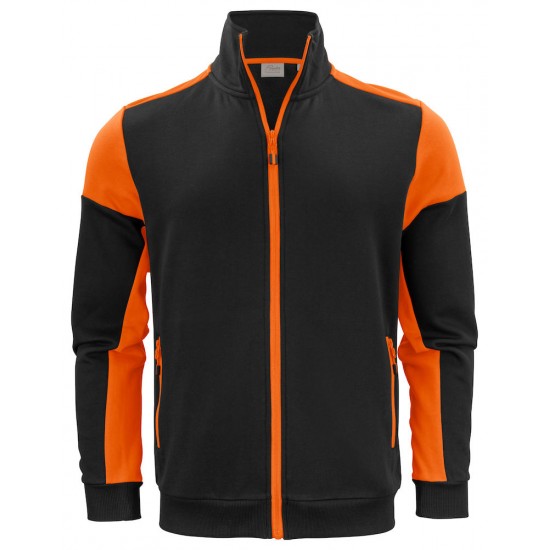 SWEATVEST PRINTER PRIME 2262061 9030 ZWART MET ORANJE ACCENTEN Bedrijfskleding bedrukken